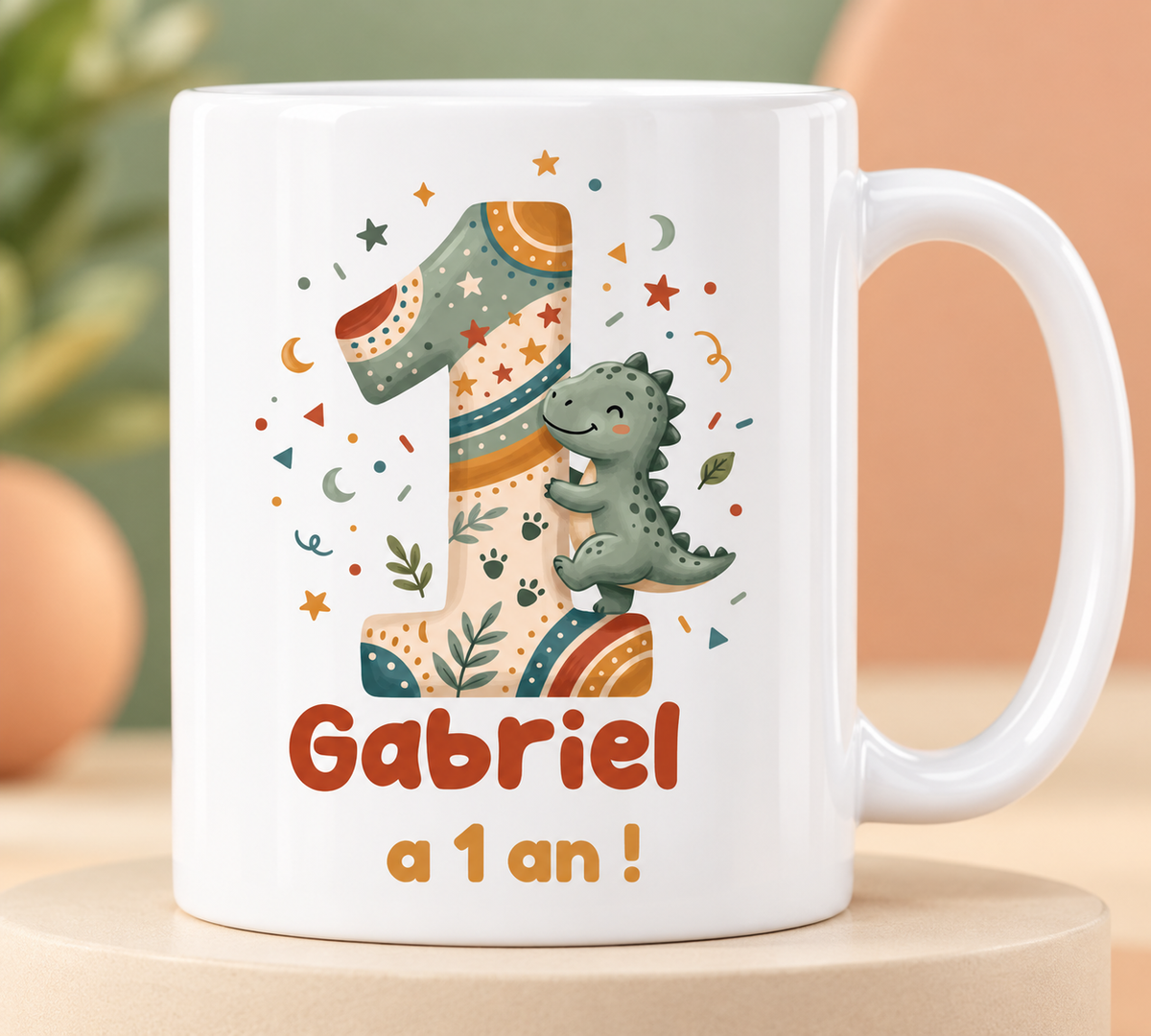 Mug d’anniversaire personnalisé avec prénom