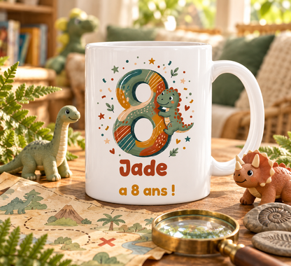 Mug d’anniversaire personnalisé avec prénom
