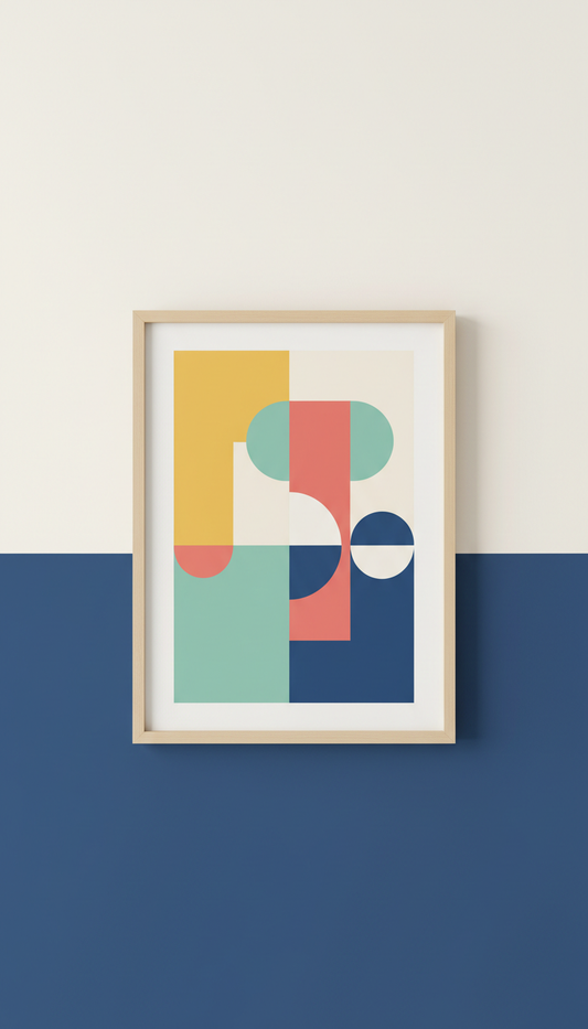 Milestone Wall Art Print With Colorful Accents