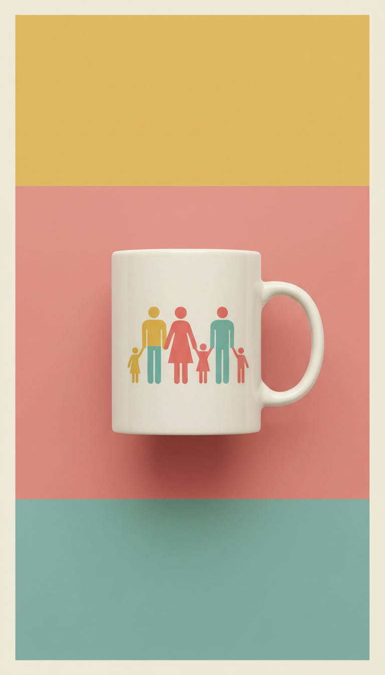 Personalized Family Mug With Playful Illustrations