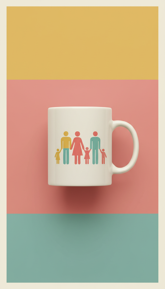 Personalized Family Mug With Playful Illustrations